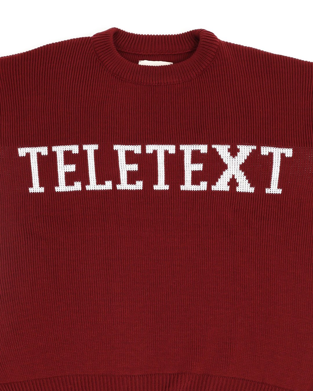 University Knit Pullover - Bordeaux - TELETEXT